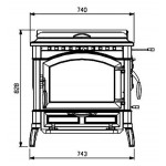 Чертеж Печь Isotta Evo (La Nordica)